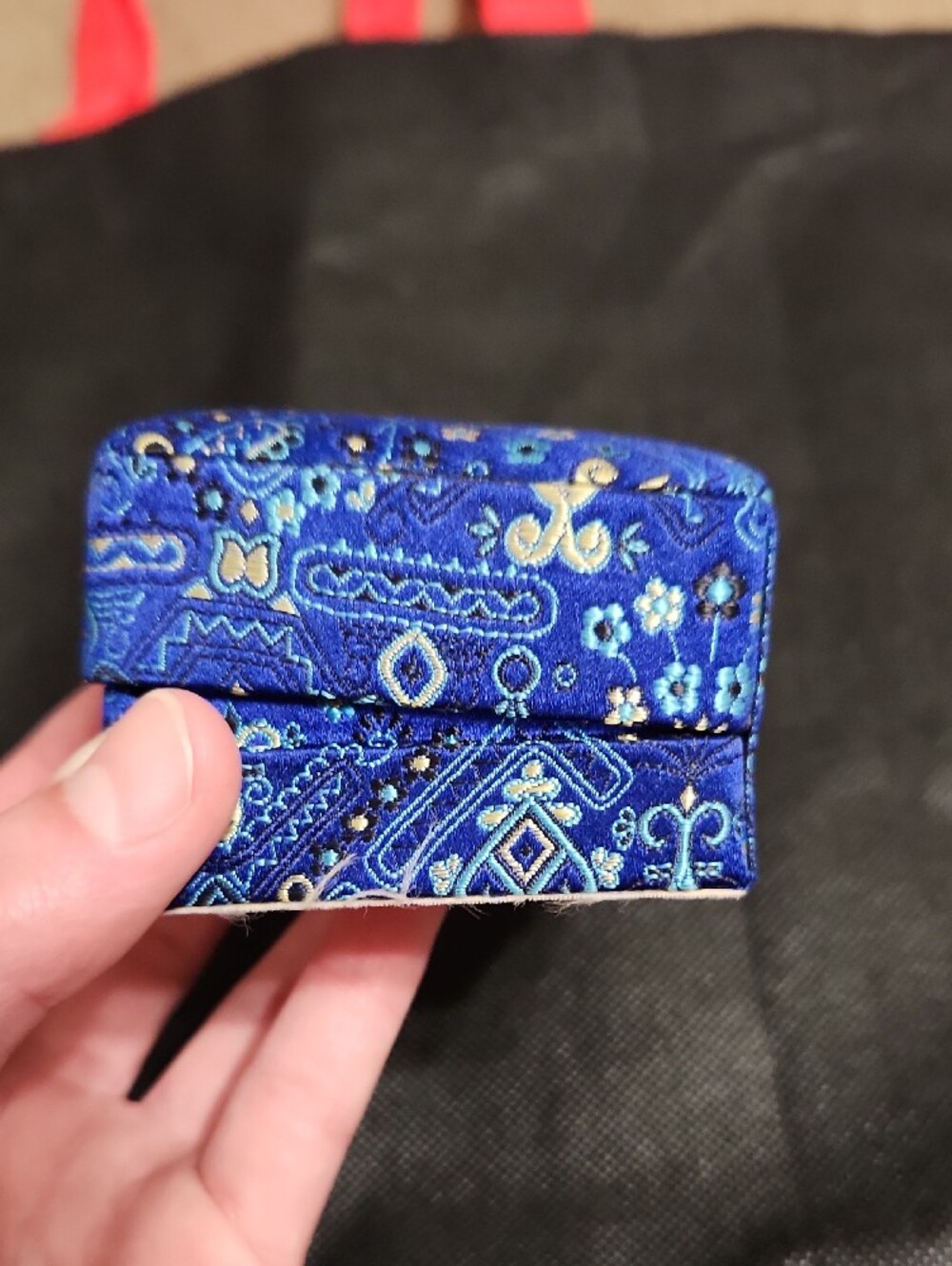 Blue Patterned Jewelry Box - Picture 3 of 6